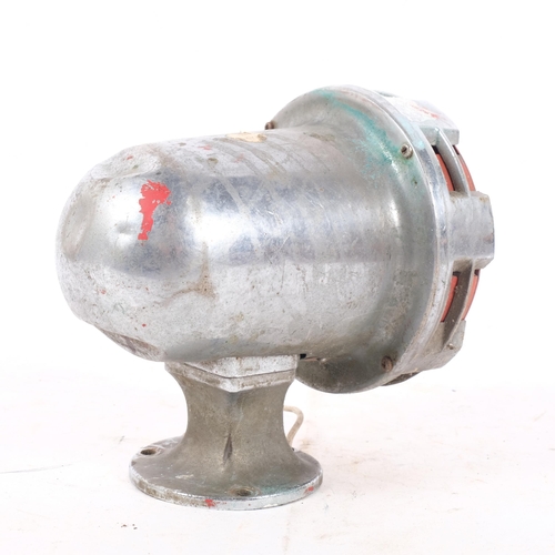 376 - A Vintage air-raid / emergency vehicle siren, chrome based, H20cm