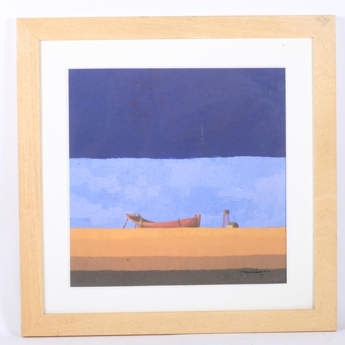 58 - Stan Rosenthal, limited edition coloured print, Sussex coastal view, image 43cm x 43cm, overall 63cm... 