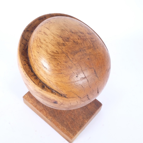 93 - A Vintage milliner's hat block on stand