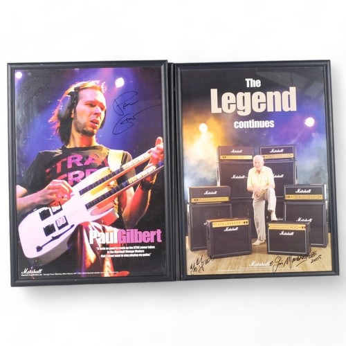 98 - MARSHALL AMPLIFICATION PLC - 3 pop posters, including Paul Gilbert 