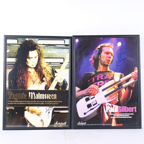 98 - MARSHALL AMPLIFICATION PLC - 3 pop posters, including Paul Gilbert 