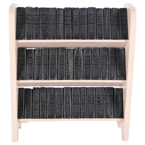 404 - A set of 40 miniature William Shakespeare books, on fitted open bookcase, H23cm