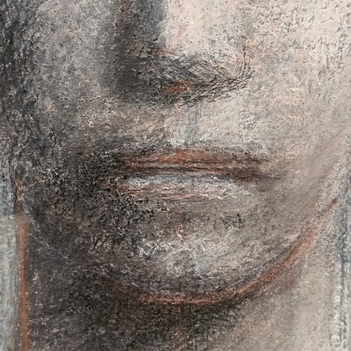 608 - Robert Clatworthy RA (1928 - 2015), portrait of a young man, pastels on paper, 1993, 38cm x 28cm, fr... 