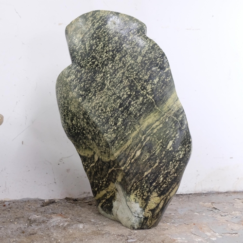 2893 - A hand carved hardstone sculpture, study of a Leopard rock bird. Height 54cm.