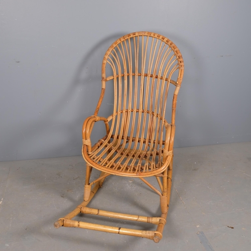 2981 - A mid-century faux-bamboo rocking chair.