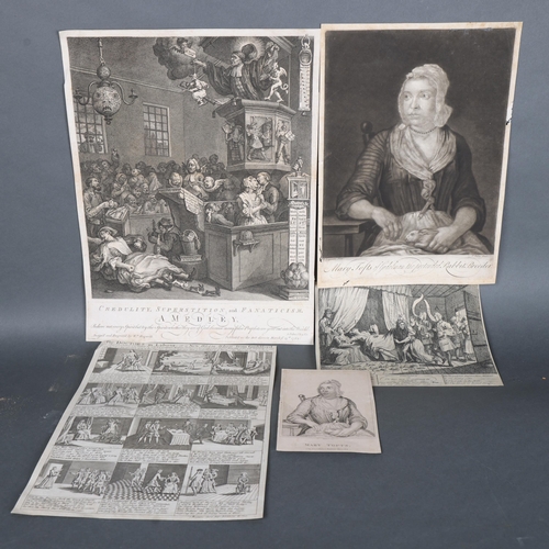 3116 - Curiosity/Macabre : A selection of 18th Century monochrome engravings relating to Mary Toft (nee Den... 