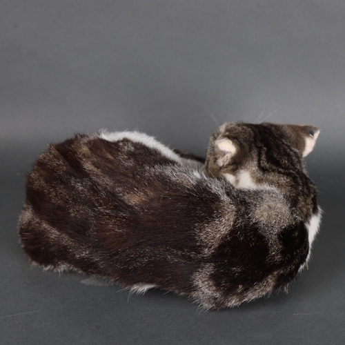 3126 - Taxidermy: Sleeping Cat. 
A full mount domestic cat. Curled up with eyes closed in sleeping position... 