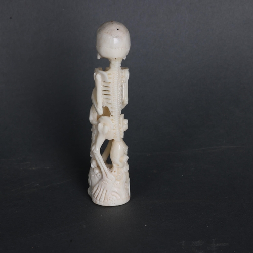 3233 - Curiosity / Macabre: Hand-carved Water Buffalo Bone Skeleton
An interesting carving of a stood skele... 