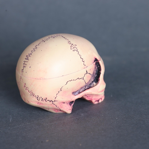 3235 - Curiosity/Macabre : Pill box in the form of a skull. The cranium top unscrewing