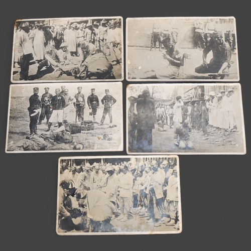 3313 - Curiosity/Macabre : Chinese Torture and Public Execution Photograph Postcards, group showing decapit... 