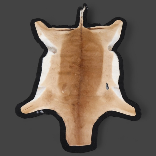 3341 - Taxidermy: Impala Antelope Skin Hide 
A medium skin hide rug / throw tanned and supple. Mounted to b... 