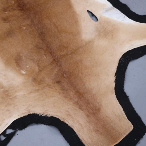 3341 - Taxidermy: Impala Antelope Skin Hide 
A medium skin hide rug / throw tanned and supple. Mounted to b... 