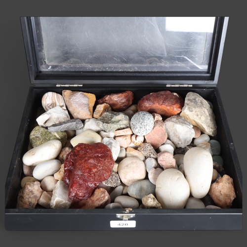 3387 - A large collection of various stones, minerals and other geological rocks.