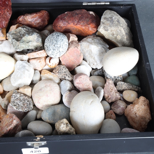 3387 - A large collection of various stones, minerals and other geological rocks.