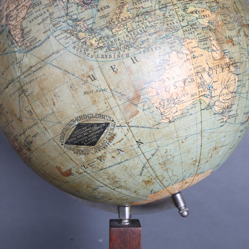 3462 - Natural History : A German mid-century terrestrial globe on oak stand, Columbus-ERD Globus, globe 12... 