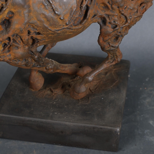 3475 - Natural History : A stylised composite study of a galloping horse, on stand, unsigned, height 37cm.