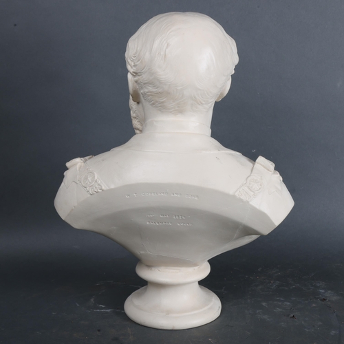 3476 - Bust of Edward Prince of Wales, after Copeland. 
The bust depicting the Prince Dressed in Masonic re... 