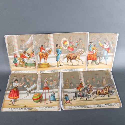 3516 - Curiosity : Dean & Son, circa 1889, a set of 12 coloured prints, named 'Panorama of the circus', dep... 