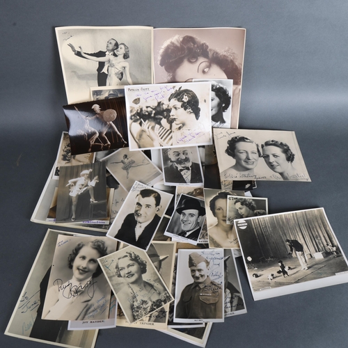 3518 - Approximately 35 black and white autographed photographs from the 1930s and 1940s, most with dedicat... 