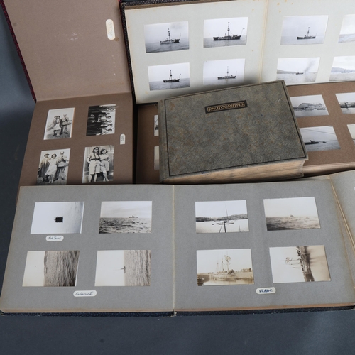 3519 - 6 albums, approximately 1100 photographs,  predominantly of steam ships, sailing ships, military and... 