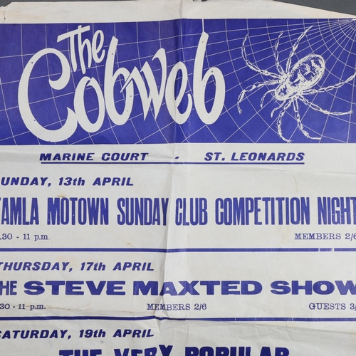 3523 - Local Interest : A vintage advertising poster for 'The Cobweb' Club, Marine Court, St Leonards, vibr... 