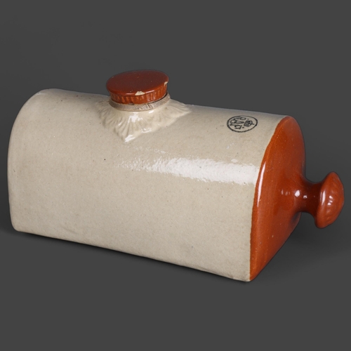 3527 - Lovett and Langley Ware, a RAF issue stoneware hot water bottle, length 29cm.