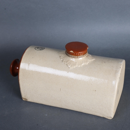 3527 - Lovett and Langley Ware, a RAF issue stoneware hot water bottle, length 29cm.