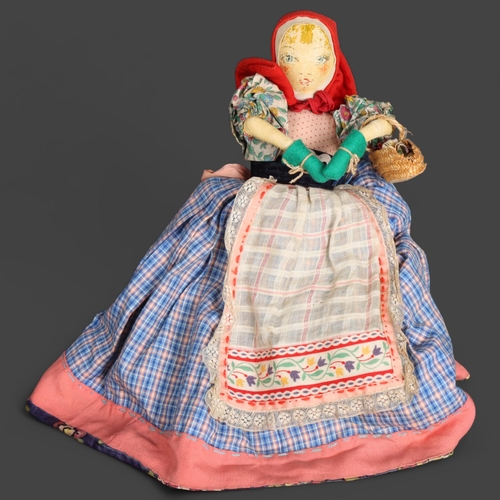 3532 - Curiosity/Macabre: Olga Sievers, a vintage topsy-turvy costume doll, Red Riding Hood and the Wolf, l... 