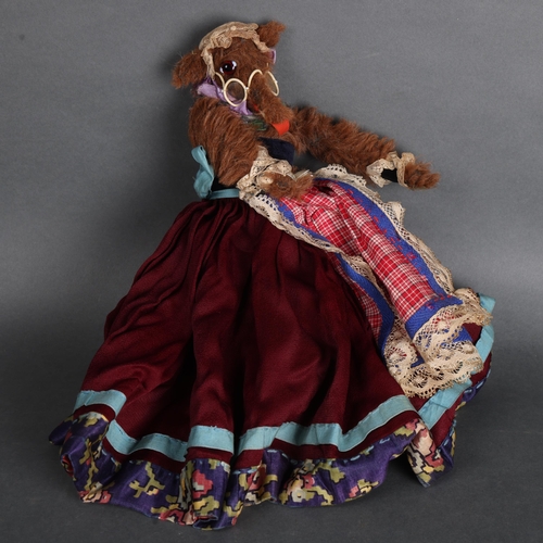 3532 - Curiosity/Macabre: Olga Sievers, a vintage topsy-turvy costume doll, Red Riding Hood and the Wolf, l... 