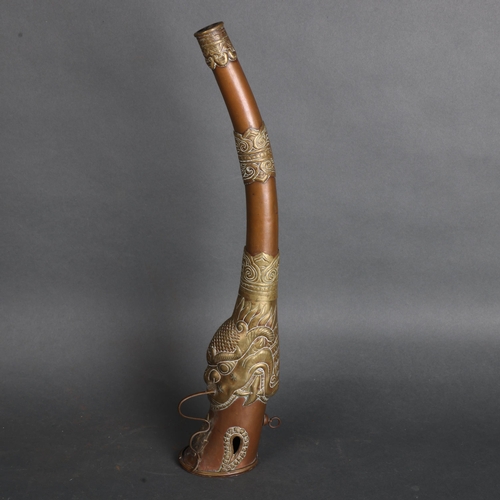 3552 - Tibetan Horn Trumpet: Dbang Dung 
A Monastic ceremonial instrument used in Buddhist rituals. Known a... 