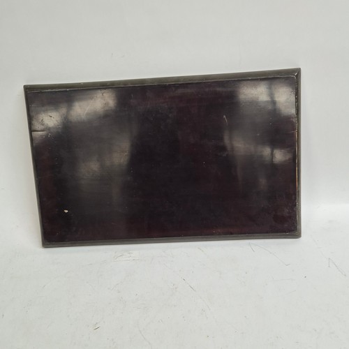 229 - A rectangular black lacquered serving tray, gilded dragon decoration, 53cm x 33cm