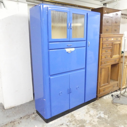 2348 - LEBUS - A mid-century maidsaver cabinet, with maker's labels. 122x176x40cm.