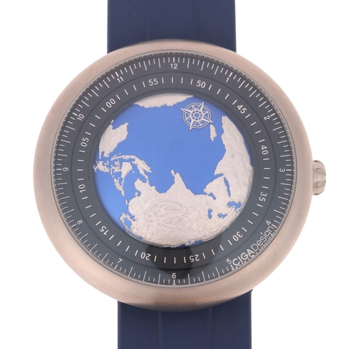 1001 - CIGA DESIGN - a stainless steel U-Series Blue Planet GPHG automatic wristwatch, ref. U031-SU01-W6U, ... 