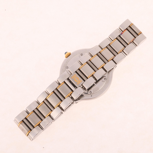 1003 - CARTIER - a bi-metal Must De Cartier 21 quartz bracelet watch, ref. 1330, circa 2000, silvered dial ... 