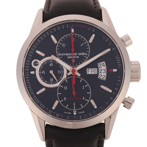 1006 - RAYMOND WEIL - a stainless steel Freelancer automatic chronograph calendar wristwatch, ref. 7730, bl... 