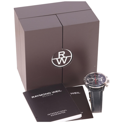 1006 - RAYMOND WEIL - a stainless steel Freelancer automatic chronograph calendar wristwatch, ref. 7730, bl... 