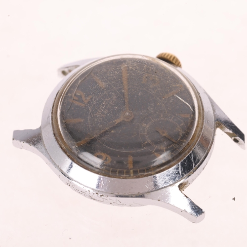 1010 - ROLEX - A Vintage stainless steel Oyster Ultra Prima mechanical wristwatch head, circa 1930s, black ... 