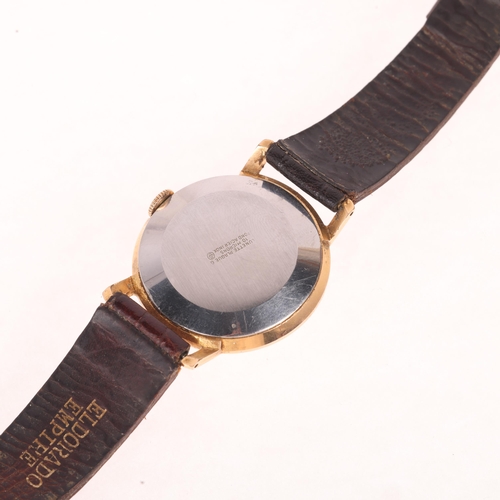 1018 - ORIS - a gold plated stainless steel mechanical calendar wristwatch, circa 1960s, silvered dial with... 