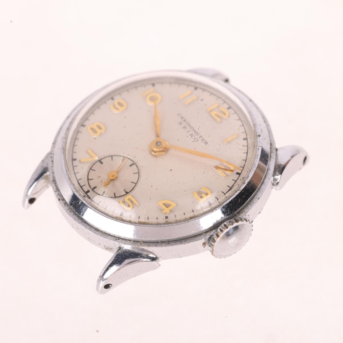 1020 - SEIKO - a Vintage nickel plated stainless steel mechanical chronometer wristwatch head, circa 1940s,... 