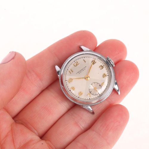 1020 - SEIKO - a Vintage nickel plated stainless steel mechanical chronometer wristwatch head, circa 1940s,... 