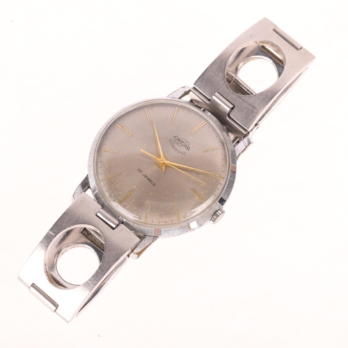 1023 - ENICAR - a nickel plated stainless steel Ultrasonic mechanical wristwatch, ref. 100/101CS, circa 196... 