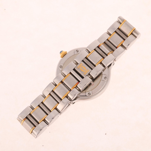 1029 - CARTIER - a lady's bi-metal Must De Cartier 21 quartz bracelet watch, ref. 1330, circa 2000, silvere... 