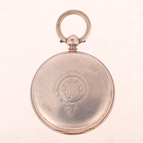 1042 - A 19th century silver open-face key-wind pocket watch, by JH Mason of Sneinton Road, Nottingham, whi... 