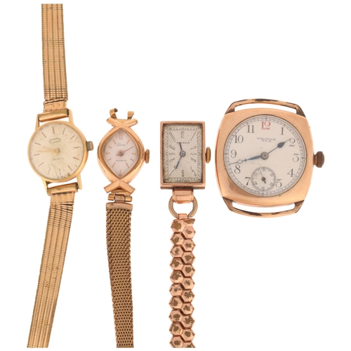 1048 - Various wristwatches, comprising 18ct Sandoz with gold plated bracelet, 16.6g gross, 9ct Arcadia wit... 