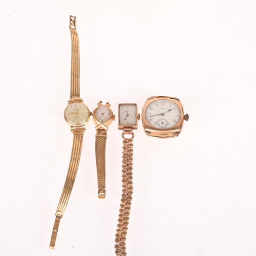 1048 - Various wristwatches, comprising 18ct Sandoz with gold plated bracelet, 16.6g gross, 9ct Arcadia wit... 