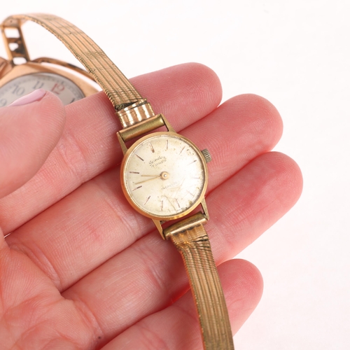 1048 - Various wristwatches, comprising 18ct Sandoz with gold plated bracelet, 16.6g gross, 9ct Arcadia wit... 