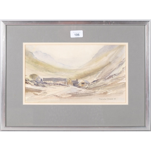 106 - Malcolm Edwards (born 1934), Welsh farm scene, 1981, watercolour, 18cm x 31cm, framed