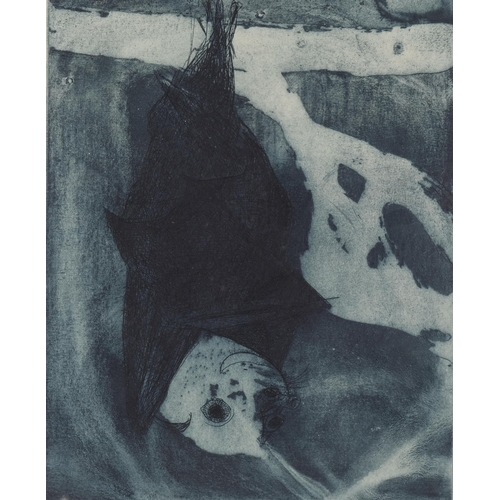 125 - Frank Hodgkinson (Australian), The Bat, etching, 1984, signed in pencil, no. 64/100, plate 25cm x 20... 