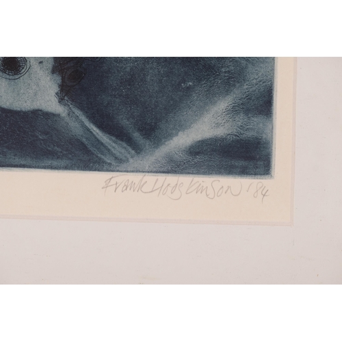 125 - Frank Hodgkinson (Australian), The Bat, etching, 1984, signed in pencil, no. 64/100, plate 25cm x 20... 