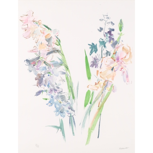 165 - Oskar Kokoschka (1886 - 1980), flower study, lithograph, signed in pencil, no. 5/15, 64cm x 53cm, fr... 